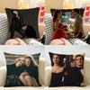 Plot GGossip GirlS Youth Cushion Cover Natural Linen Organic Fabric DoubleSided Printing Room Sofa Decor Pillow Case