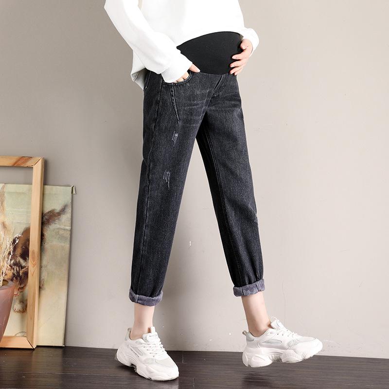 Xi Guizi 2022 Herbst Umstands-Haremjeans mit Bauchstütze