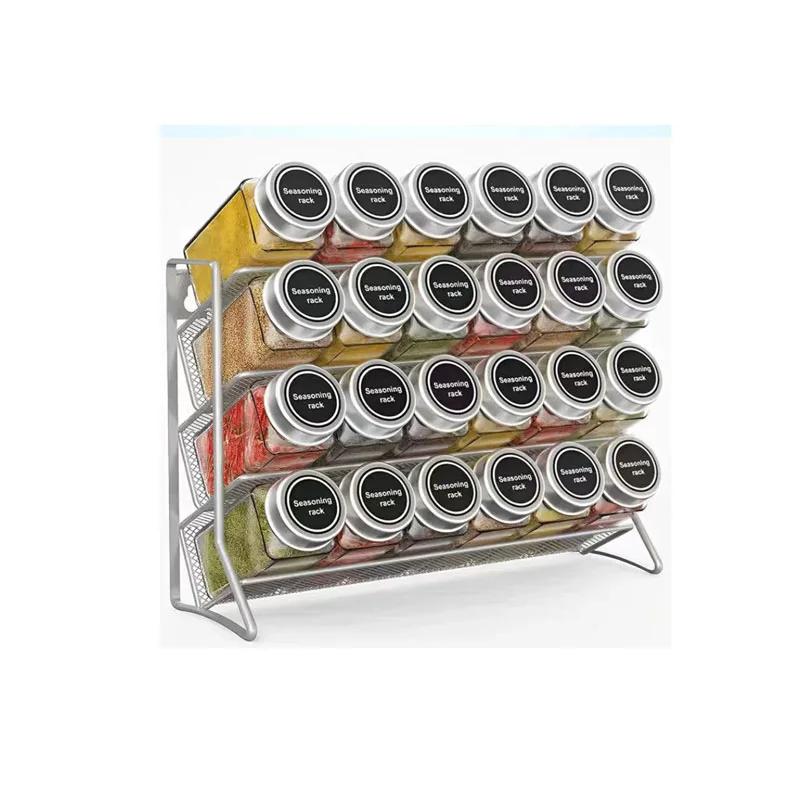 

4 Tier Spice Rack Storage Rack Countertop Stand Seasoning Organizer Countertop Spice Storage Holder for Pantry Cabinet Shower