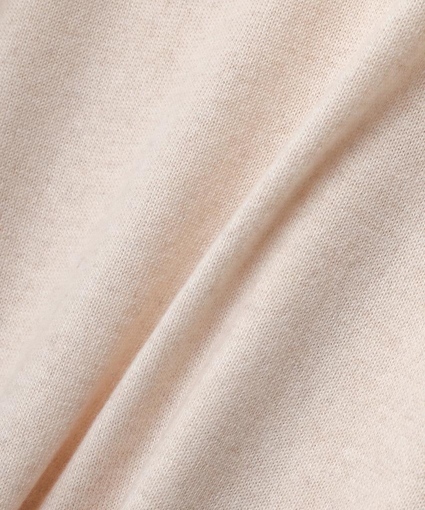 NOIRER Cashmere Slit Turtleneck Knit (Beige)