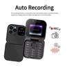 2025 I16 PRO MAX 4G Mini Fold Mobile Phone 2 SIM Card Speed Dial Video Player Magic Voice Blacklist Small Flip Cellphone Type-C