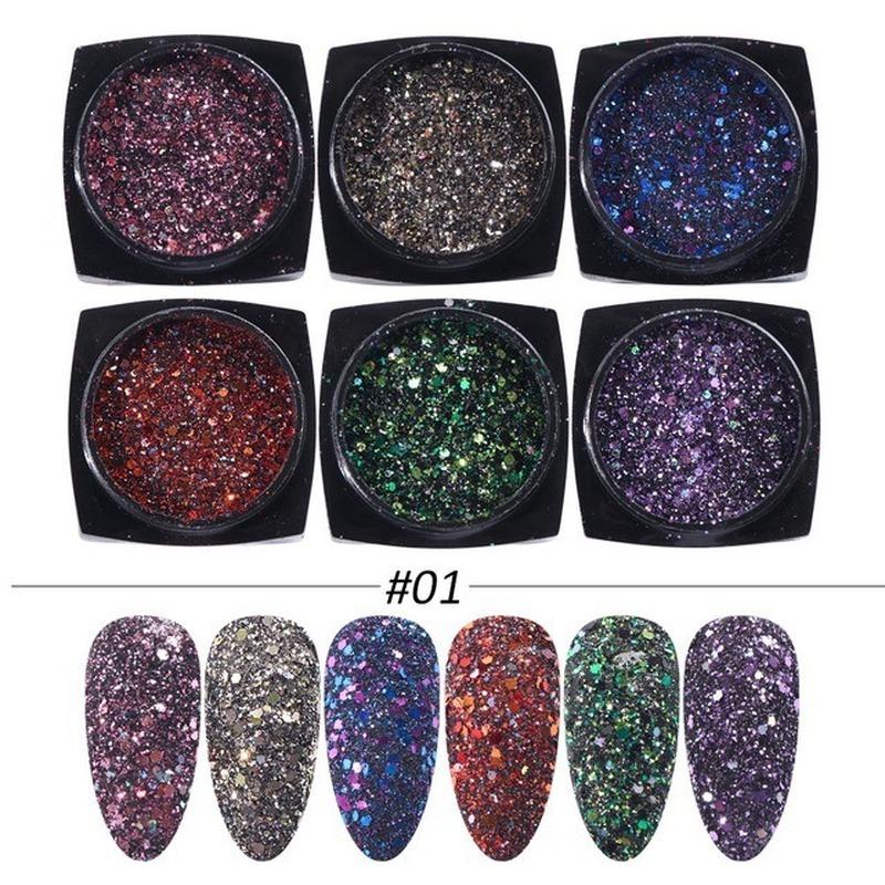 Mixed Color Nail Art Glitter Rhinestone Crystal Gems Jewelry Bead Manicure Decoration Accessories Nail Supplies For Professional