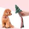 Santa Claus Holiday Dog Toy Plush Chew Toy Christmas Stocking Stuffer for Pets Small Dogs Indoor Cats