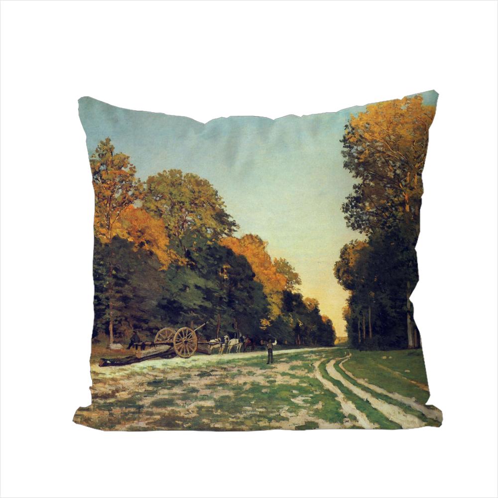 Claude Monet Art Pillow Case For Car Sofa Decorative Home Doublesided Print Plush Square Throw Pillow Cushion Cover