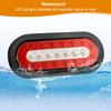 RUNHWEE LED Anhängerleuchten-Set Zwei ovale Rückleuchten mit 23 LEDs Bremslicht Blinker Wasserdicht für Wohnmobile Boote Rot Weiß - 6-Zoll Begrenzungsleuchten & Signalleuchten, LKWs,