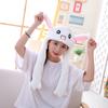 1Pc Glowing Cute Bunny Ears Hat Glowing Ear Moving Bunny Hat Plush Hat Toy