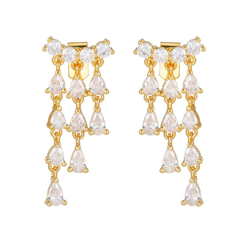1pair Elegant Tassels Dangle Accessory Ear Clip For Freeclip 1 2 Earphones Clip On Charm With Sparkling Zircon Stones