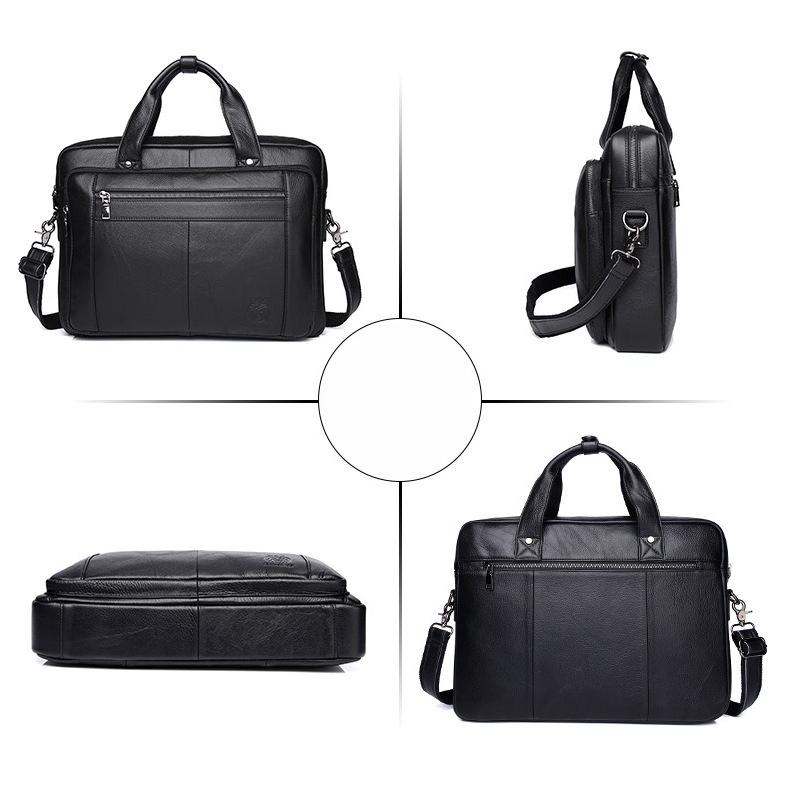 Business Men's Briefcase, Genuine Leather Men's Bag, Official Bag, Hand Bag, Shoulder Bag, Computer Bag