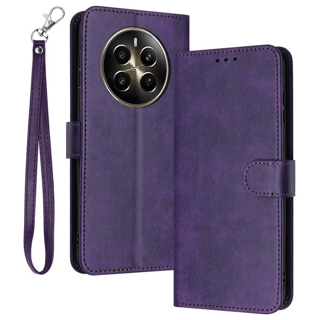 For Realme Narzo 70 5G/Narzo 70 Pro 5G/P1 5G/12 4G/12+ 5G Case Flip Stand PU Leather Wallet Phone Cover Calf Texture