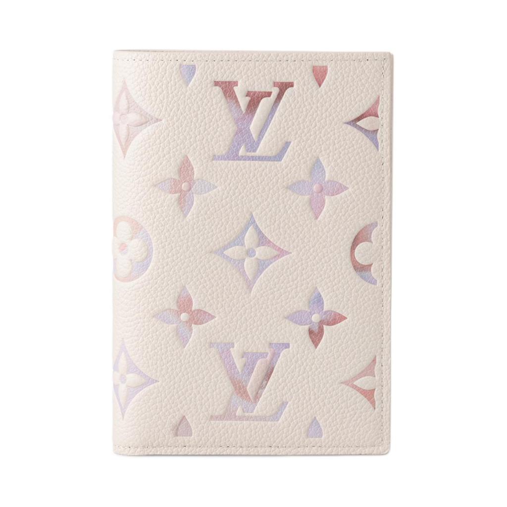 Louis Vuitton Passport Cover Dream Beige Embossed Cowhide Leather Women Wallets Cream M25917