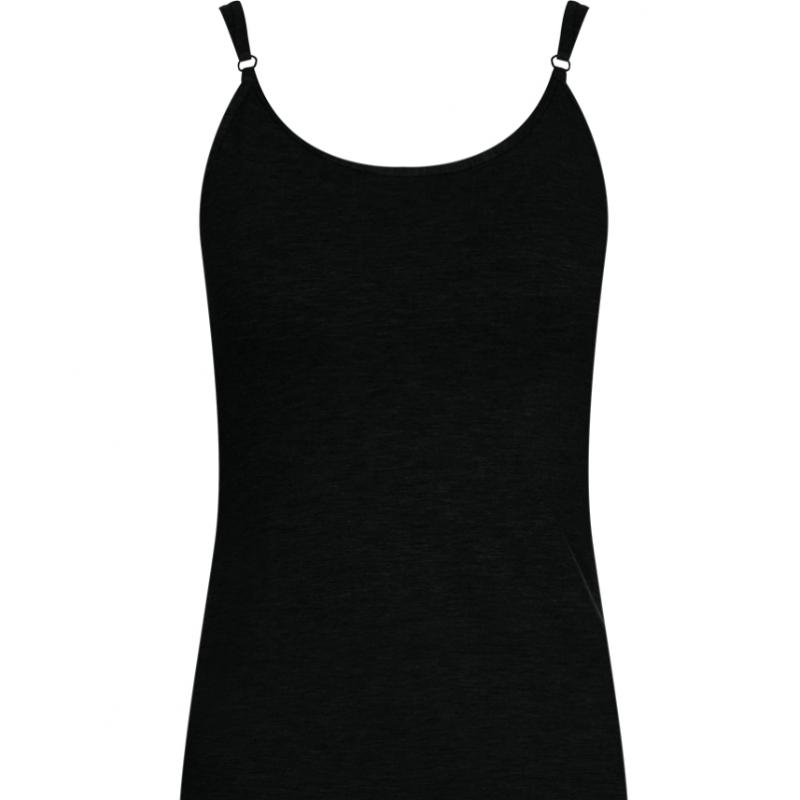 Shop   Women Viscose Spandex Inner Strap Tank Top Beige Cha Wsh 20733