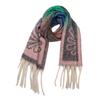 Autumn and winter new loop yarn imitation mohair jacquard small flower scarf