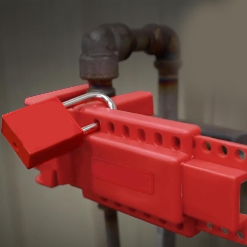 Adjustable Valves Lock Out Set Accessory with 1/2Inch to 4.25Inch Pipe Size Sturdy Plastic Construction 2Pcs Set