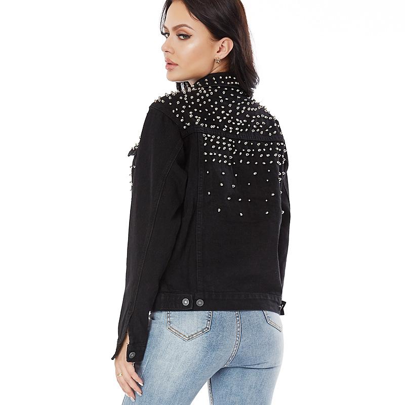 black rivet denim jacket
