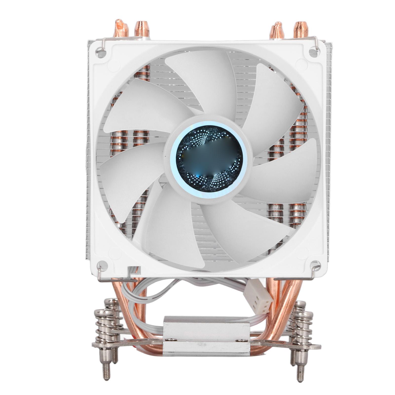 

CPU Cooling Fan 3.5in 4 Heat Pipes 3pin 12VDC 2000RPM Hydraulic Bearing CPU Air Cooler with Backplate for Motherboard