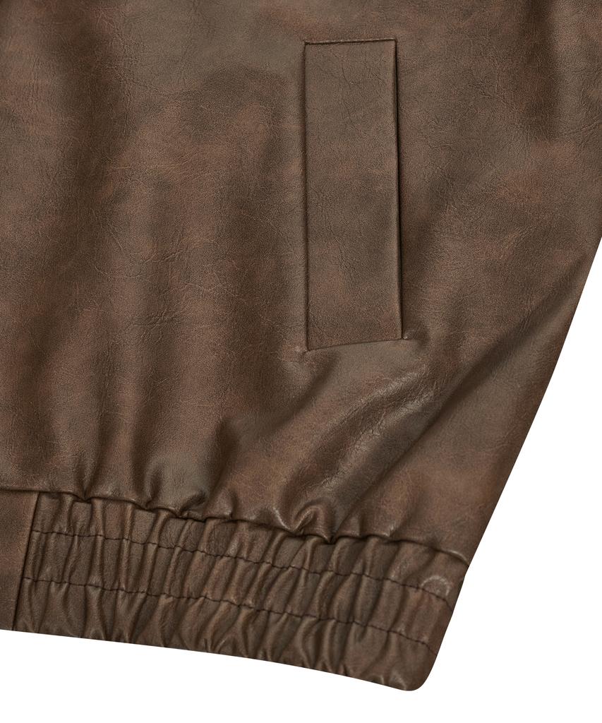 Standarderror 87-Stan009 [Renewal] Standard Blouson Leather Jacket Vintage Light Brown (C Type)