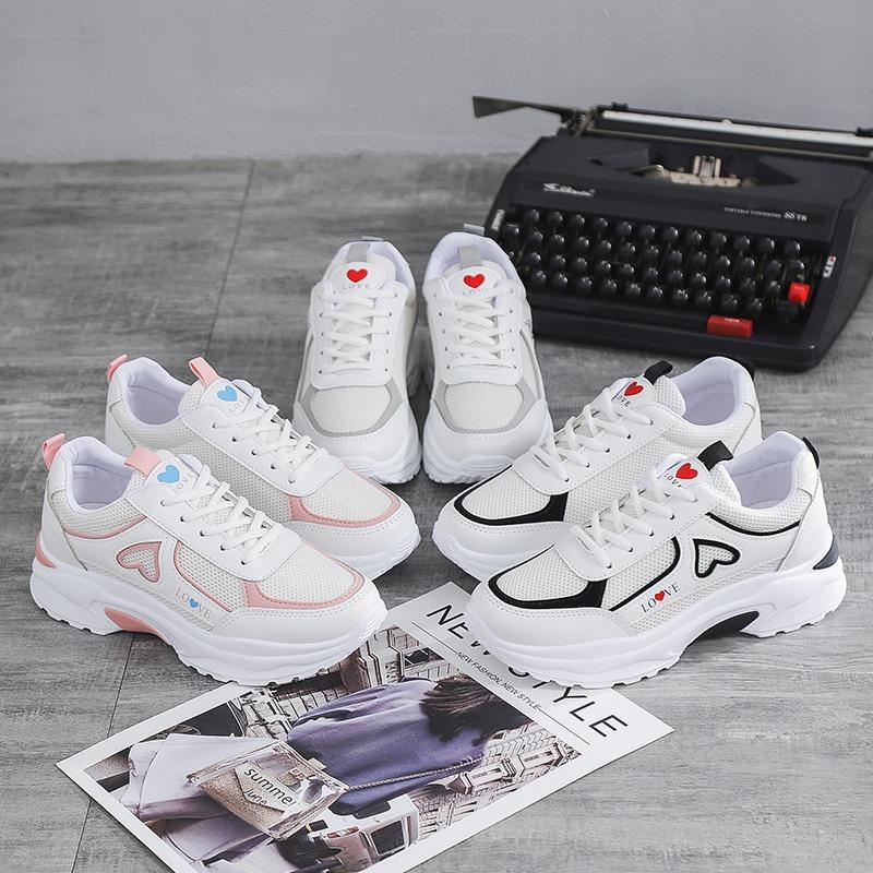 High Quality Women Platform Sneakers Chunky Woman Casual Dad Shoes Basket Female Fashion Sport Mesh Lace Up Shoes