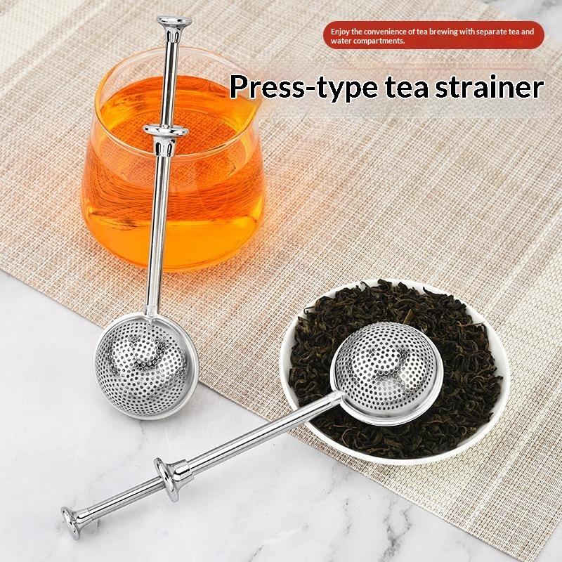Food Safe 304 Stainless Steel Telescopic Spherical Tea Filter Reusable Infuser for Tea Brewing Kitchen Baking