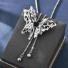 Elegant Butterfly Sweater Chain For Women Featuring Luxury Titanium Steel Design
