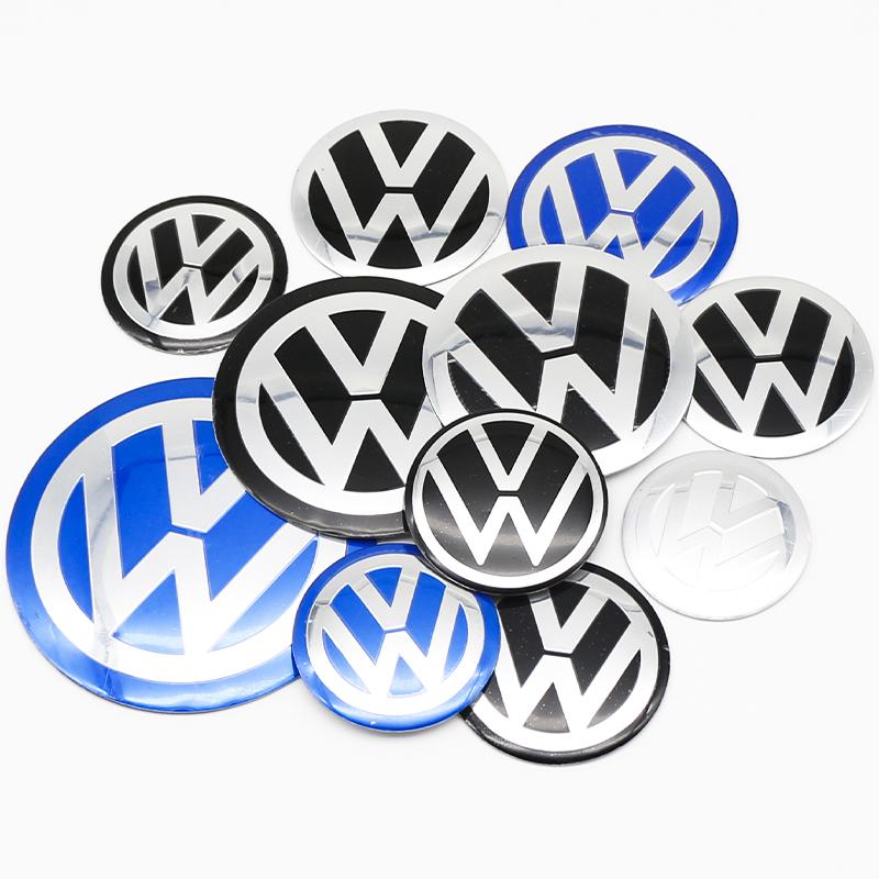 2026 Hot For VOLKSWAGEN VW 4Pcs 56/60/65/70/75/80/90/100/120mm 3D Car Wheel Stickers Center Hub Cap Emblem Badge Decal For VW GT