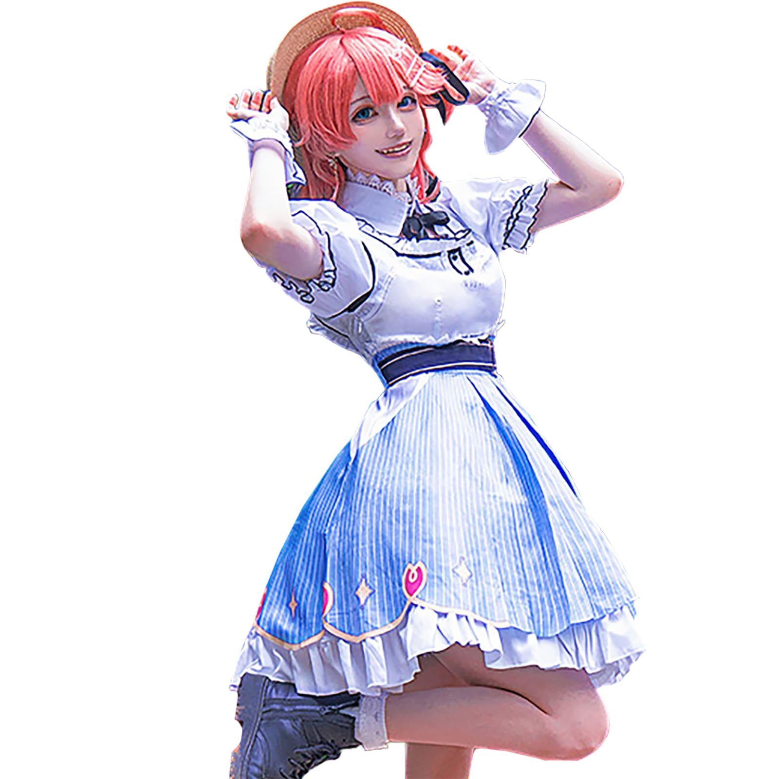 

Hololive Sakura Miko Cosplay One Piece Vtuber Новый костюм на день рождения на фестивале [milky time] белый