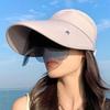 Sunscreen Lens Women Sun Hat Face Mask Tea Picking Hat Lightweight Sunscreen Bucket Hat  Outdoor