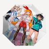 1 Stück Love Live! Automatischer Öffnungs-/Schließ-Außenschirm mit tragbarem Dreifachfalt-Design, 8-Speichen-Eisenrahmen, für den Außenbereich, für Fans, Reisende, täglichen Gebrauch,
