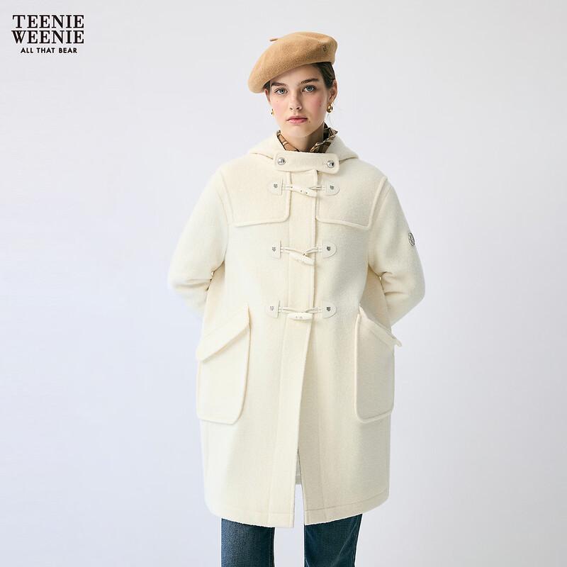 Teenie Weenie Women's Hooded Wool Blend Coat