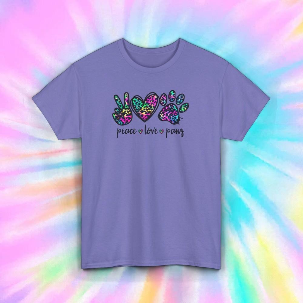 

Peace Love Paws T-Shirt | Animal Lover Pet Graphic Tee S-5XL L