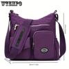 Women's Casual Nylon Crossbody Bag - Water-Resistant, Adjustable Strap, Zip Closure, Foldable Design In Mixed Colors