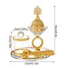 1 Set Glas Naher Osten Gold Exquisites Geschenk Bogenförmig Heimdeko Räuchergefäß Ornament Mehrere Optionen verfügbar