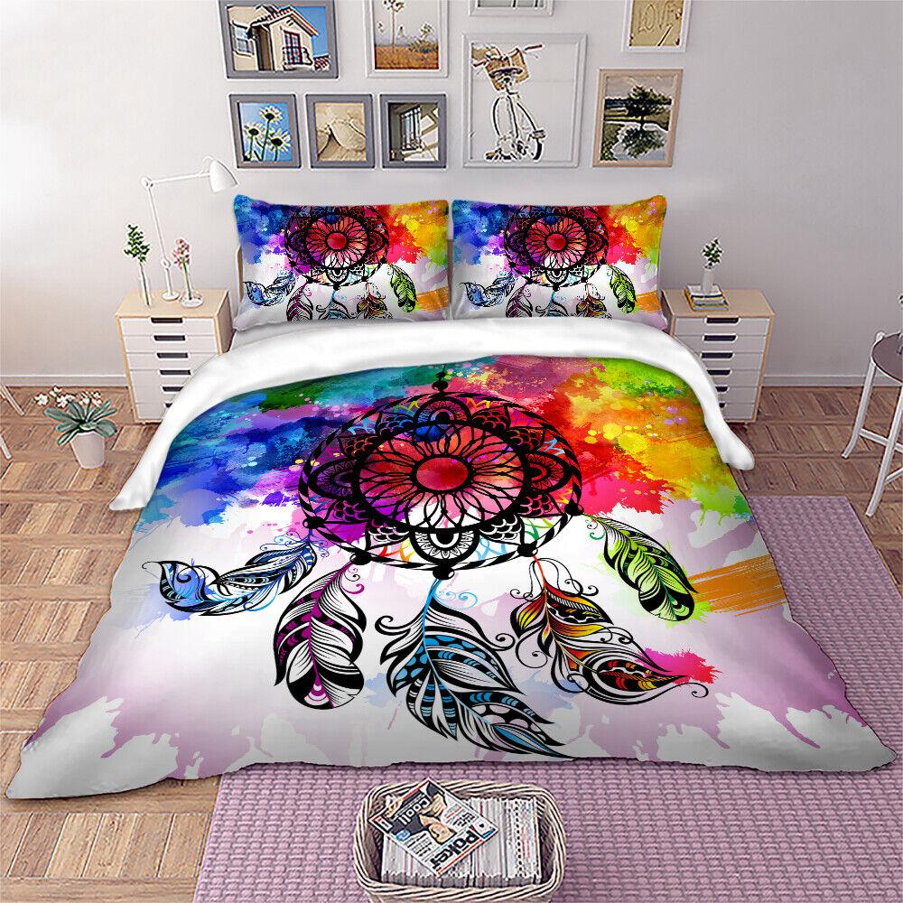 Dream Catcher Quilt Duvet Doona Cover Set Single Double Queen King Size Bedding