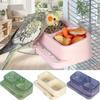 Double Bowl Parrot Splash Proof Feeder Large Capacity Bird Feeding Water Box  Bird Feeding