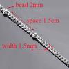 Wholesale 10pcs/lot Width 1.5mm 2mm Tiny Beaded Chain Stainless Steel Link Chain for Necklaces Bracelets Foot Jewelry