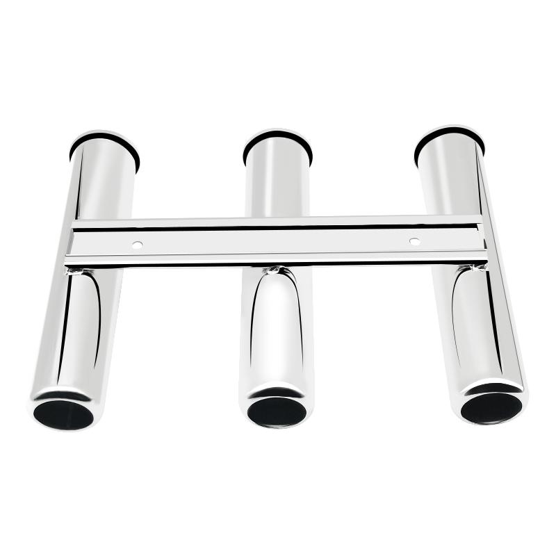 3 Tube Clamp on Fishing Rod Holder For Boat Stainless Steel Mirror Polished Rack Marine Hardware Accessories For Yacht