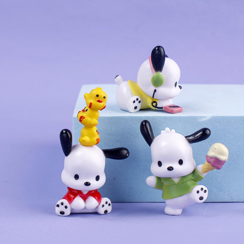 Playful Pacha Dog Pvc Figurine Set For Diy Phone Case Decoration
