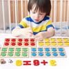 Montessori-Digitalkartenspiel mit Zehnergitter, Mathematikspielzeug aus Holz, Additions- und Subtraktionslehrmittel, Kindererziehung, logisches Denken
