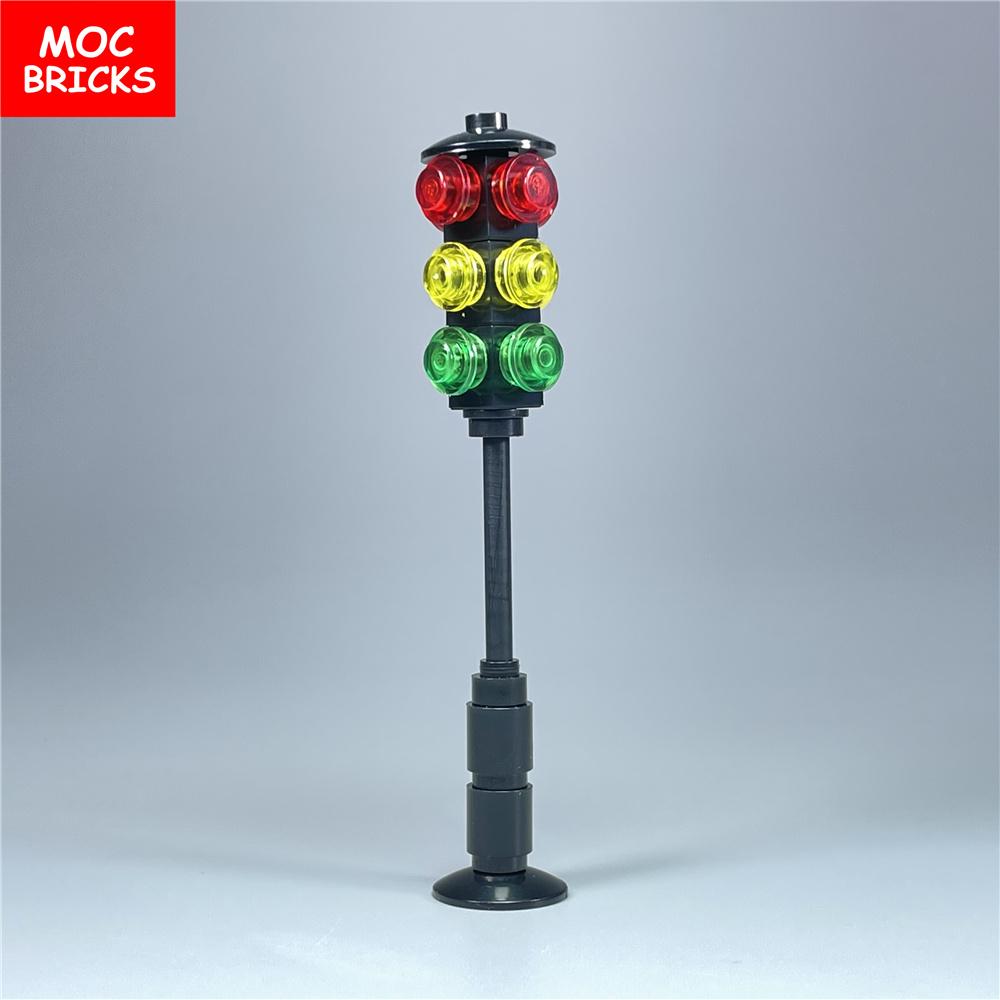 5 sad/šarže MOC Kostky Semafory Pro Město Ulice Silnice Akční Figurka Model Vzdělávací Stavebnice Hračky Panenky Dětský Dárek