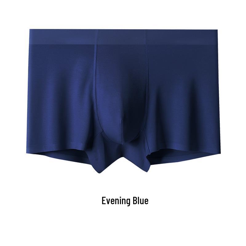 60 Modal Ice Silk Breathable Antibacterial Men's Boxer Briefs with Mulberry Silk Crotch and U-Shaped Pouch