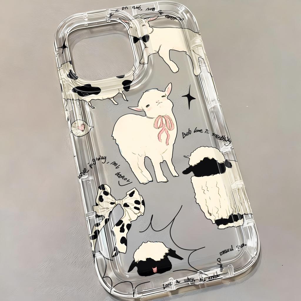 Cute Little Lamb Angel Sheep Phone Case for Samsung Galaxy A56 A36 A26 A55 A35 A15 A54 A34 A24 A14 A05  A13 A73 A53 4G 5G Cover