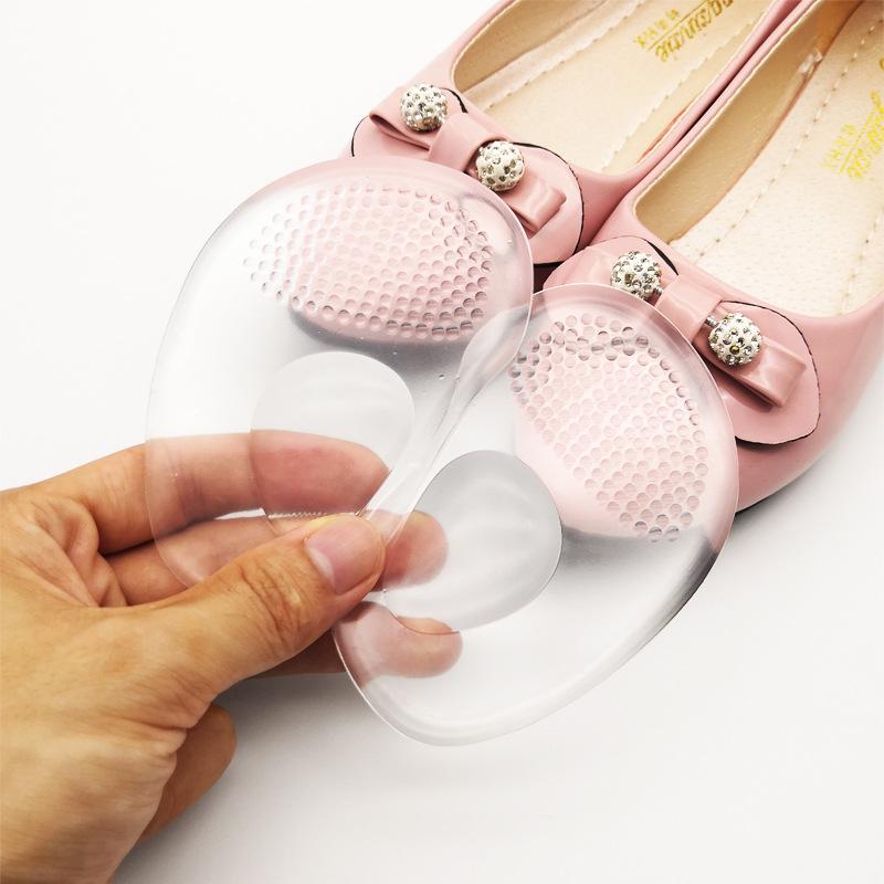 Forefoot Pad Massage Silicone Insole for High Heels – Shock Absorbing, Thickened, Arch Support.