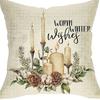 Nordic Christmas Snowman Pillowcase Linen Sofa Cushion Pillowcase New Style Christmas Pillowcase