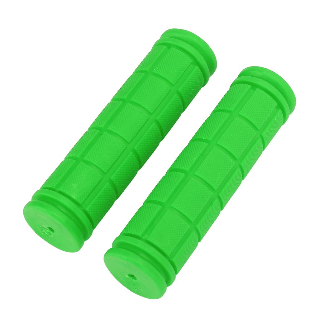 1Pair Bike Handle Grips Bicycle Handlebar Riding Covers Soft Rubber for Mountain Road BikeGreen