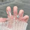 Cat's Eye Wearing Nail Pure Hand-made Nail Piece Fake Nail Wearing Nail Piece Advanced Sense Thin Dog Long