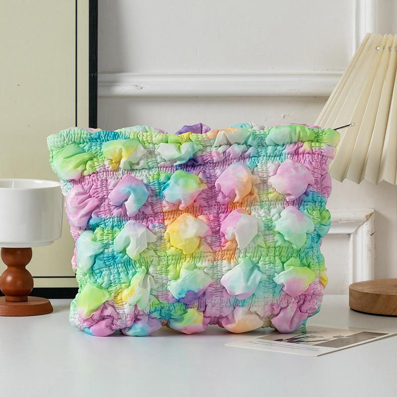 

Плиссированная сумка-облако, косметичка большой емкости, пенал, портативный дорожный чехол для хранения, женская косметичка