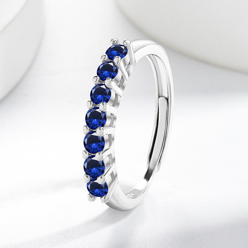 2026 Light Luxury Micro-inlaid Zircon  Fashion Women s Ring Simple and High Sense Seven Princess Color Ring Women Resizable