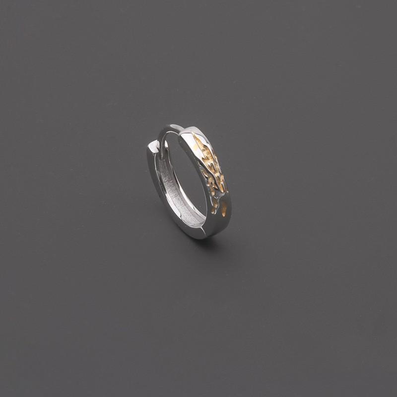 

Men s Pure Silver Minimalist Gilt Earrings - Handsome, Light Luxury K Gold Electroplated Silver Ear Studs