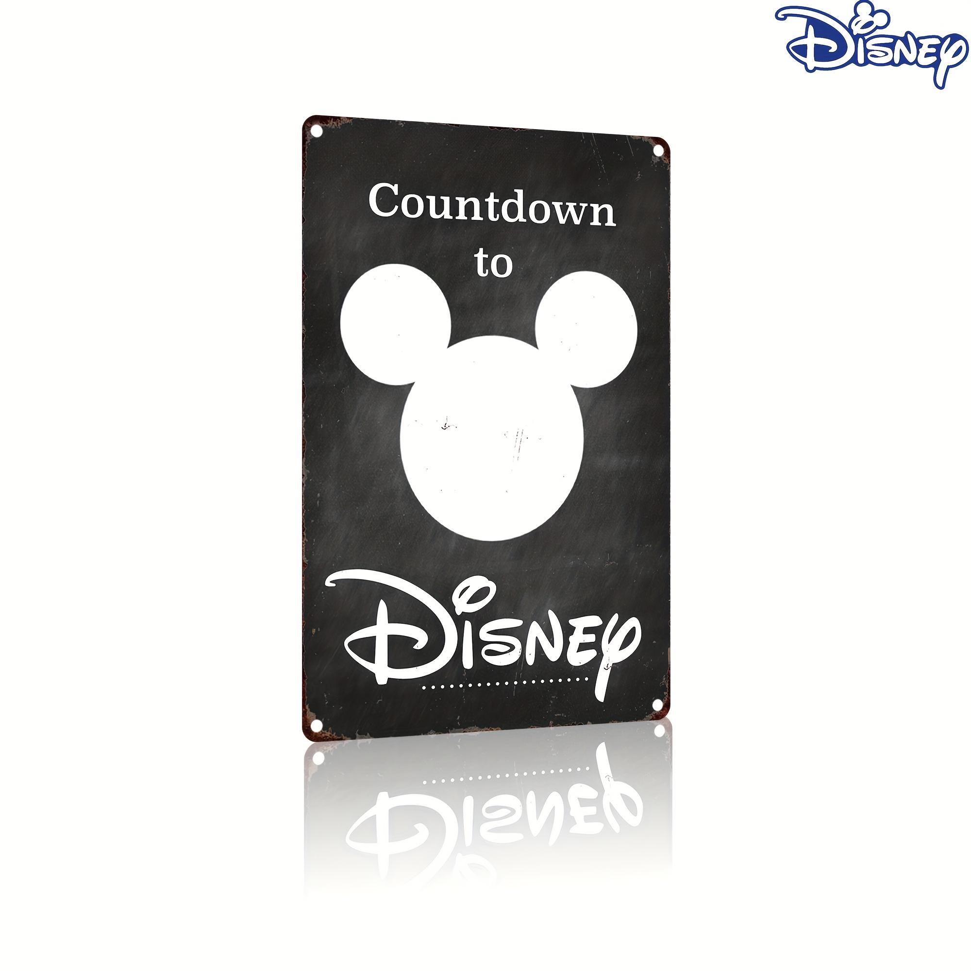 

1 шт. Винтажный настенный декор Микки Маус и Дисней с обратным отсчетом - 20,32x30,48 см Прочная металлическая жестяная табличка с дизайном Обратный отсчет до Диснея , 20x30cm（7.8x11.8inch）