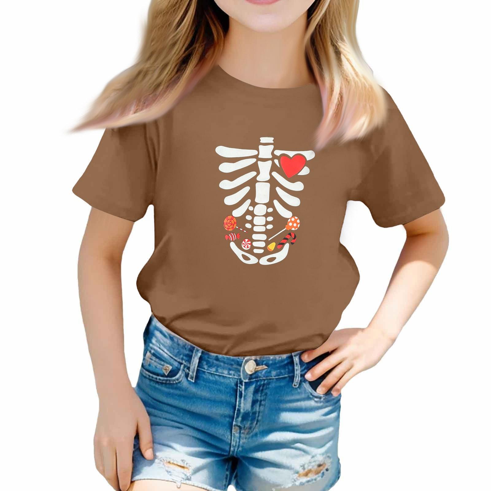 

Toddler Girl Boy T-Shirts Halloween Day Kids Top Boys And Girls Printed Short Sleeved T-shirt 150