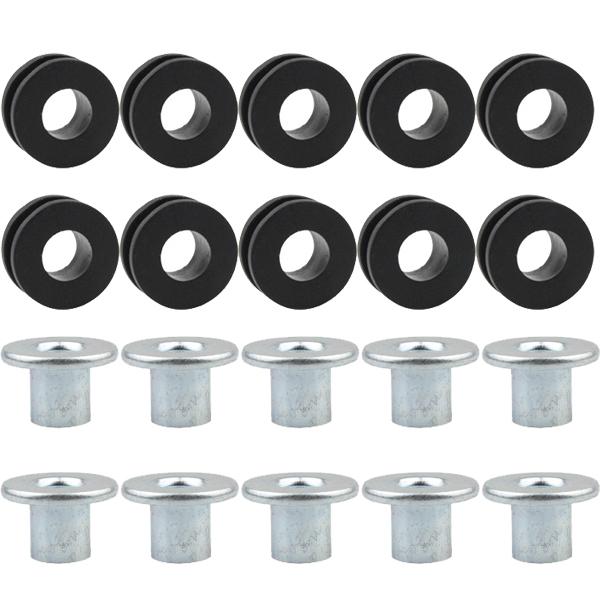 Universal Motorcycle Rubber Grommets Bolt Replacement for Honda for Suzuki for Kawasaki Fairing Rubber&Steel Washers